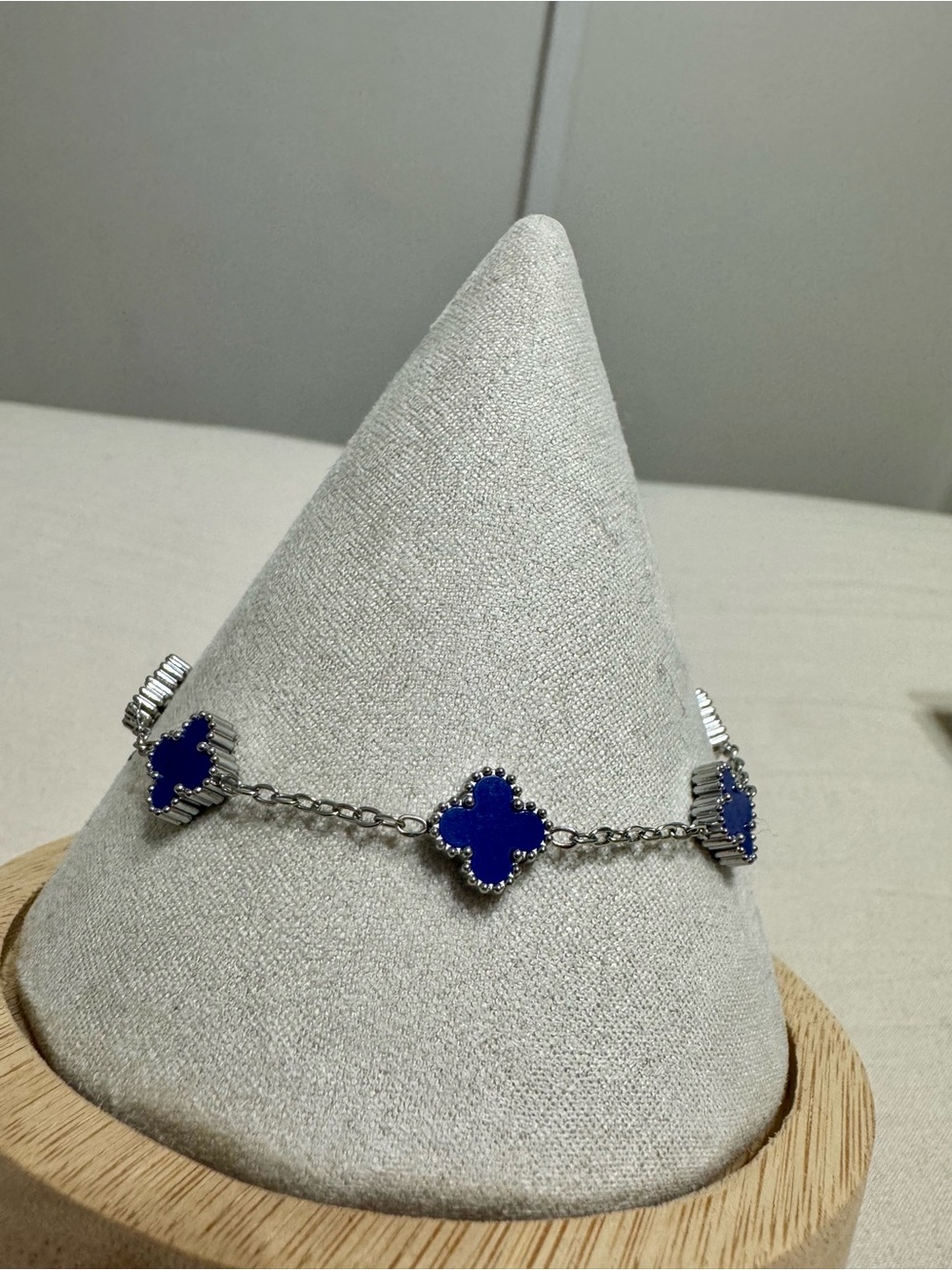Navy Blue Clover Bracelet